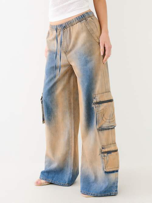  JESSIE VINTAGE WASH BAGGY CARGO JEAN