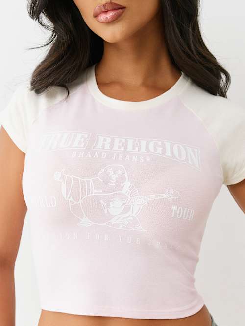 BUDDHA LOGO RINGER BABY TEE