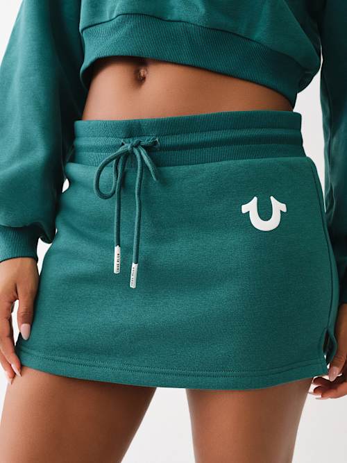 ФЛИСОВАЯ ЮБКА С ПЫШНЫМ ПРИНТОМ В ВИДЕ ПОДКОВЫ