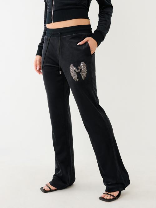 Velour Track Pant - Black - Ryderwear