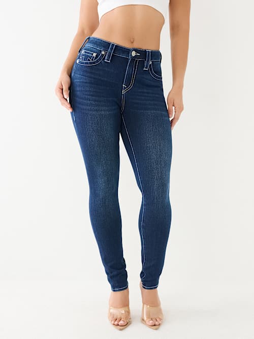 ОБТЯГИВАЮЩИЕ МАХРОВЫЕ ДЖИНСЫ СРЕДНЕЙ ПОСАДКИ JENNIE