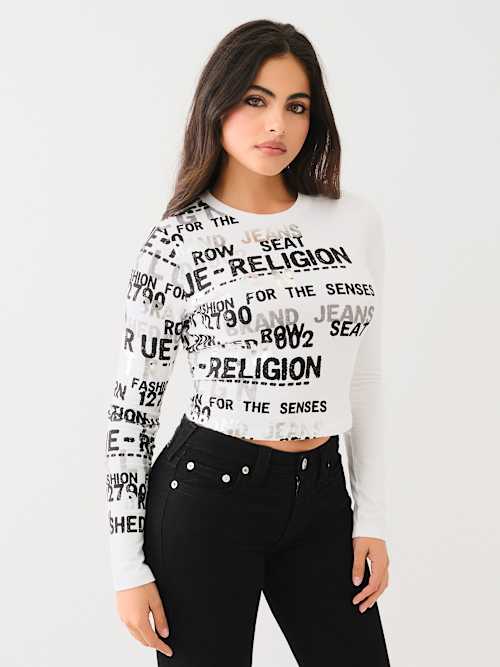 ДЕТСКАЯ ФУТБОЛКА С ДЛИННЫМ РУКАВОМ И МЕТАЛЛИЧЕСКИМ ЛОГОТИПОМ