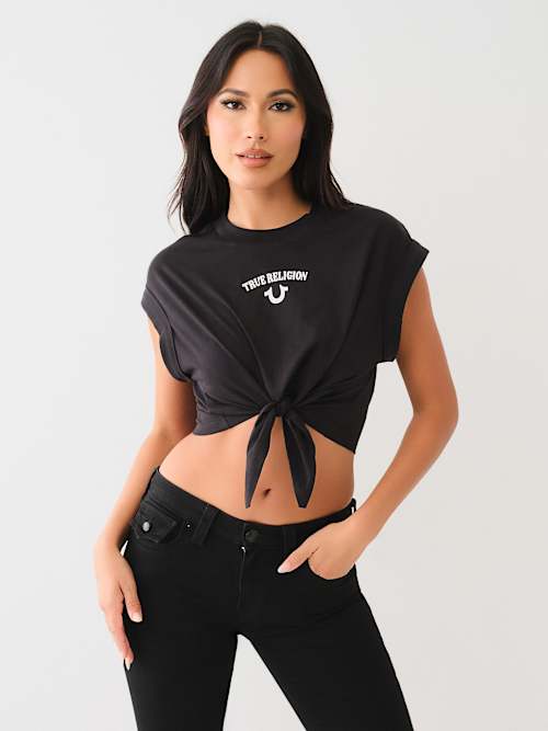 LOGO FRONT TIE FRONT TEE