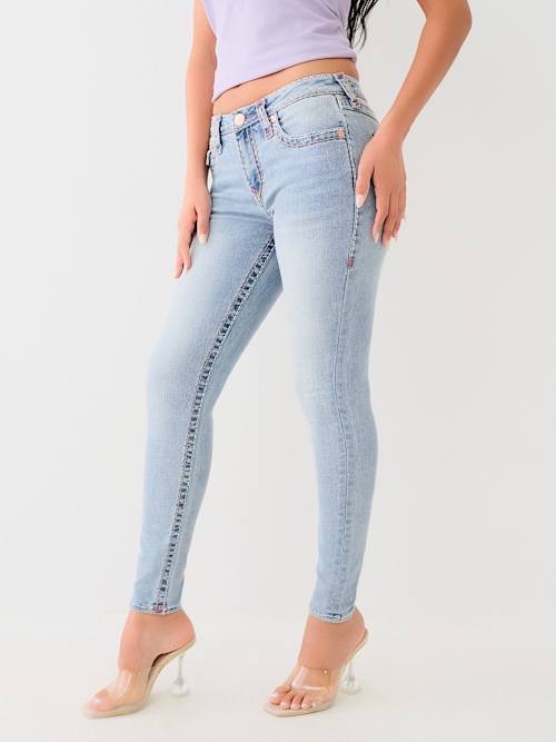 JEANS SKINNY HALLE DE TIRO MEDIO SUPER T