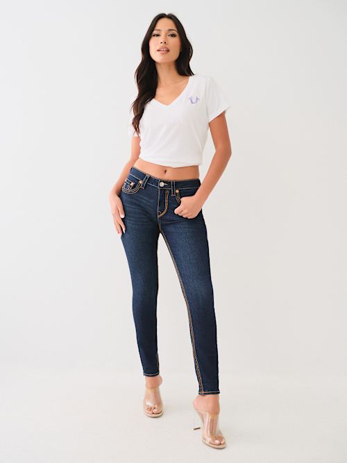 JENNIE SPADE POCKET BIG T SKINNY JEAN