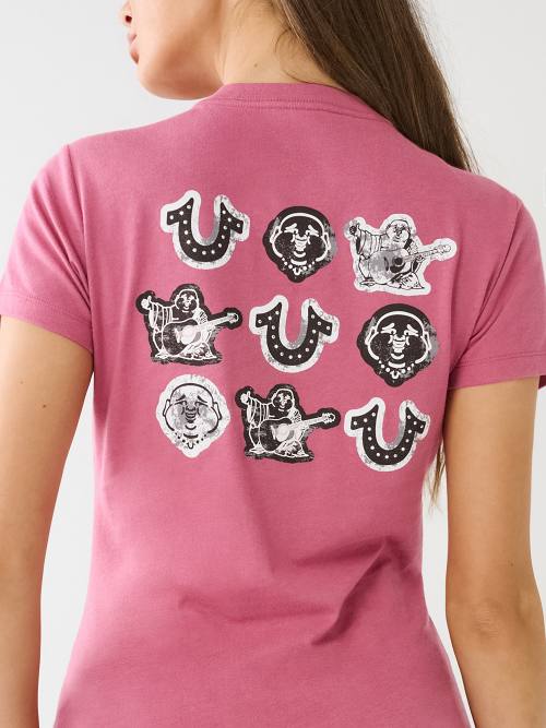 Pink true hot sale religion shirt