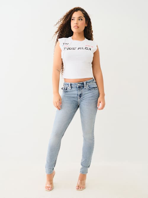 HALLE CRYSTAL SUPER T SUPER SKINNY JEAN