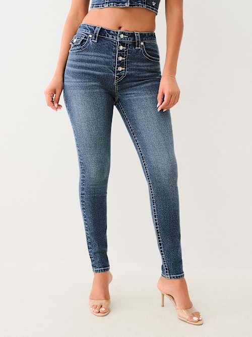 JENNIE CRYSTAL HIGH RISE CURVY SKINNY JEAN