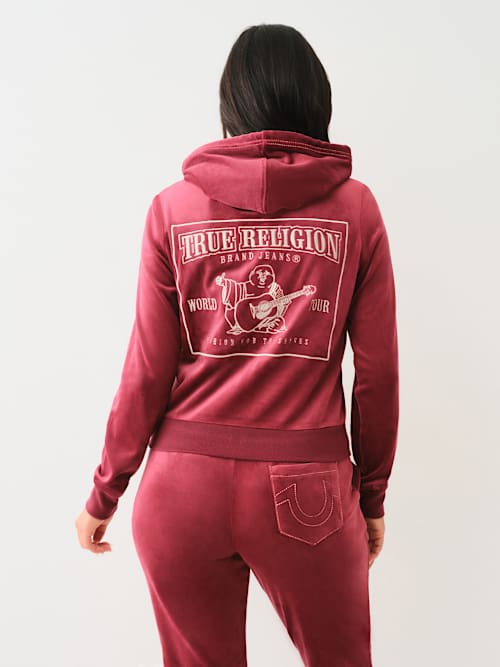 Red true religion hoodie women's online