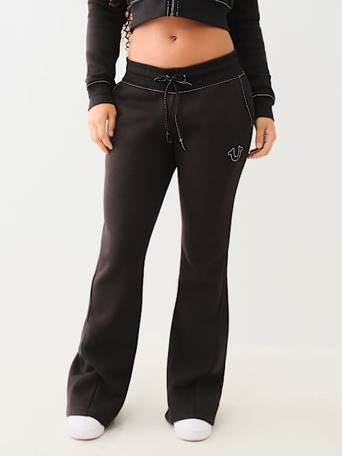 JOEY MID RISE BIG T FLARE SWEAT PANT
