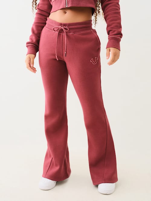 JOEY MID RISE BIG T FLARE SWEAT PANT
