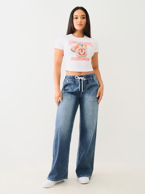 CRYSTAL BLING RING LOGO BABY TEE