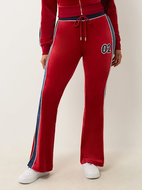 VELOUR PANELLED TRACK PANT