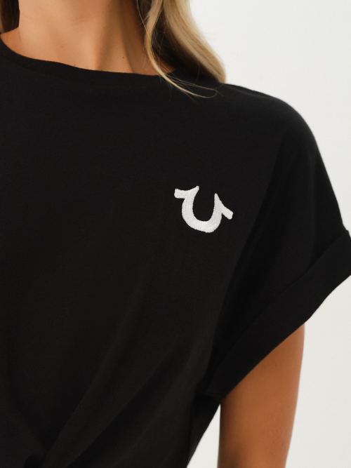 TIE FRONT CROP TEE