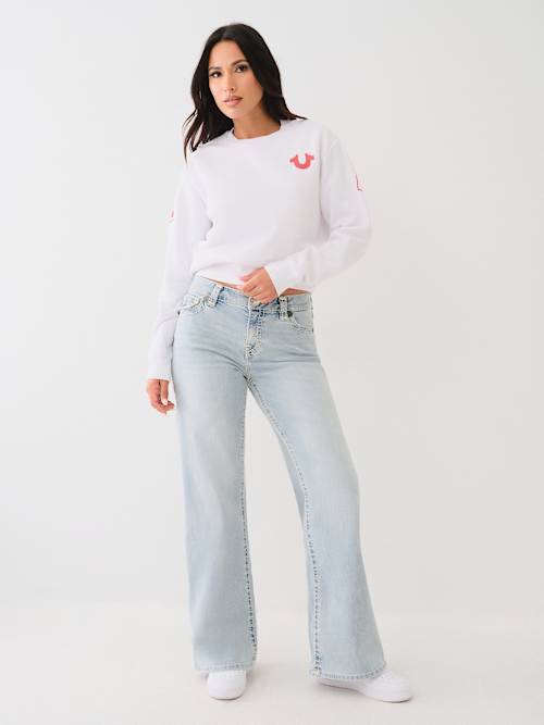 BOBBI SUPER T HORSESHOE APPLIQUE BAGGY JEAN
