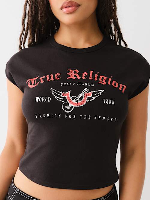 ВЫЦВЕТШИЙ ТОП С ВЫРЕЗОМ В ВИДЕ ЛОГОТИПА