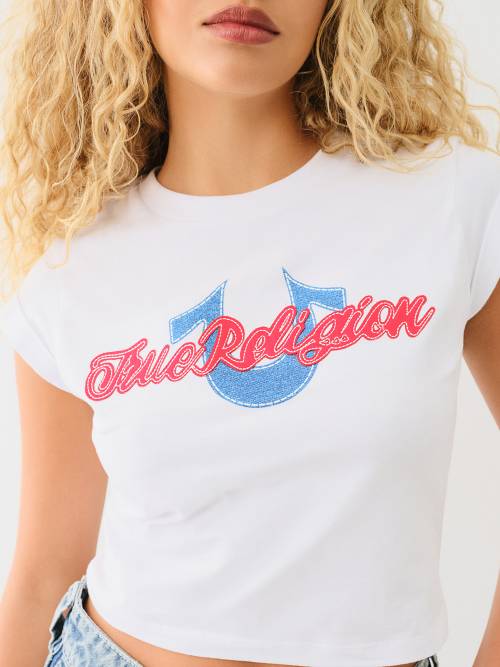 LOGO PATCH CUFF SLEEVE BABY TEE
