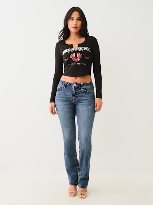 HORSESHOE LOGO RIB LONG SLEEVE BABY TEE