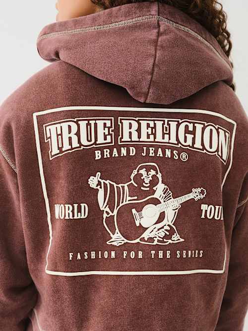VINTAGE WASH V NOTCH HOODIE