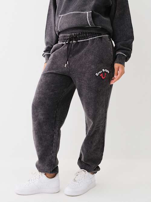 БОЙФРЕНД-БЕГУН С ЛОГОТИПОМ ACID WASH JOGGER