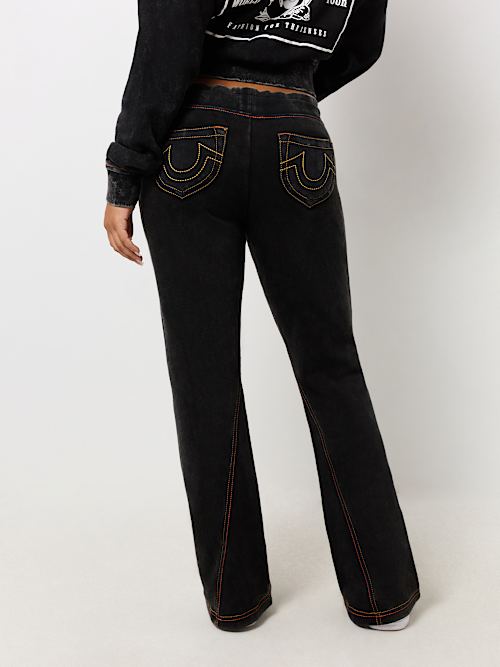 VINTAGE WASH SPADE POCKET LOW RISE SWEAT PANT