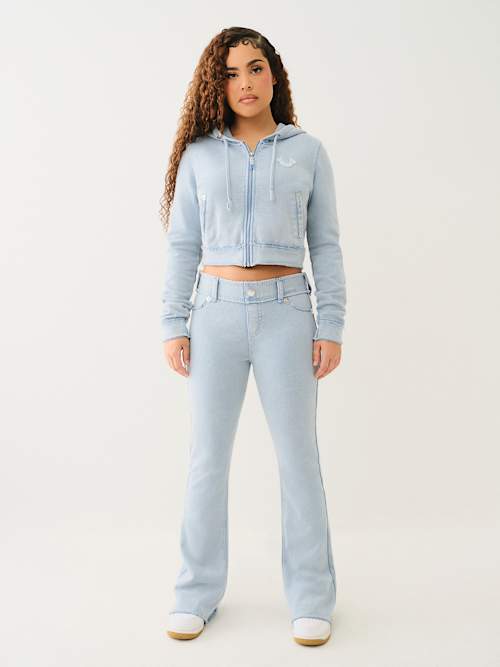 WASHED BIG T RAW EDGE TRACK PANT