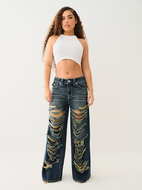 JESSIE SUPER DESTROYED BAGGY JEAN
