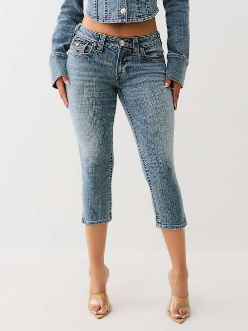 УЗКИЕ КАПРИ С ОТВОРОТОМ СРЕДНЕЙ ПОСАДКИ ОТ JENNIE