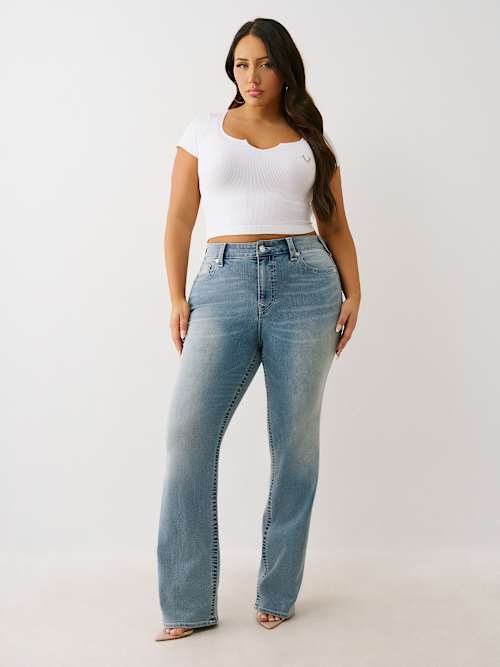 PLUS BILLIE MID RISE STRAIGHT JEAN