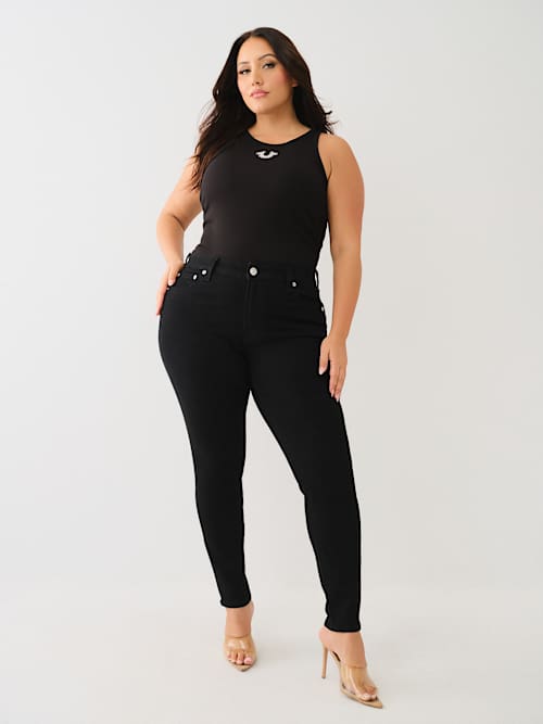 ПЛЮС СУПЕР ЗАУЖЕННЫЕ ДЖИНСЫ HALLE С ВЫСОКОЙ ПОСАДКОЙ