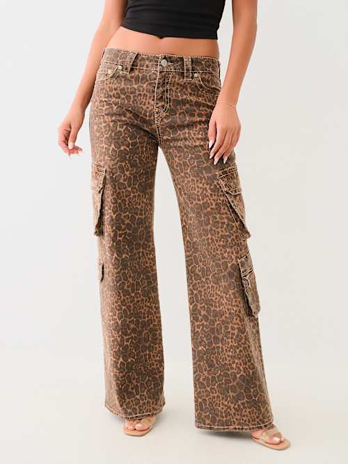 ДЖИНСЫ-КАРГО BOBBI BIG T LEOPARD