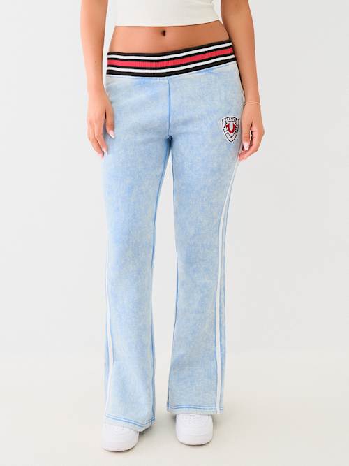 ВЫСТИРАННЫЕ СПОРТИВНЫЕ БРЮКИ С ВЫРЕЗАМИ ДЛЯ БОТИНОК