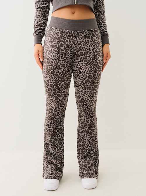 VELOUR LEOPARD TRACK PANT