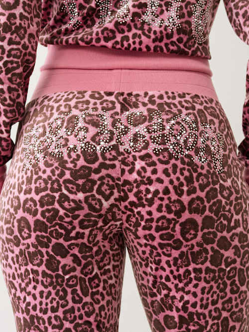 VELOUR LEOPARD TRACK PANT