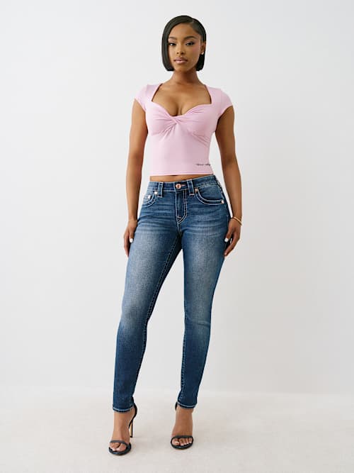 JENNIE MID RISE BUDDHA POCKET CURVY SKINNY JEAN
