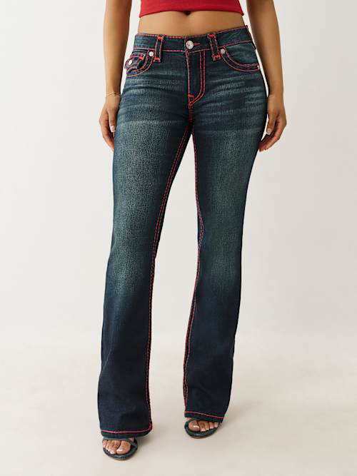 BECCA CRYSTAL HORSESHOE SUPER T BOOTCUT JEAN
