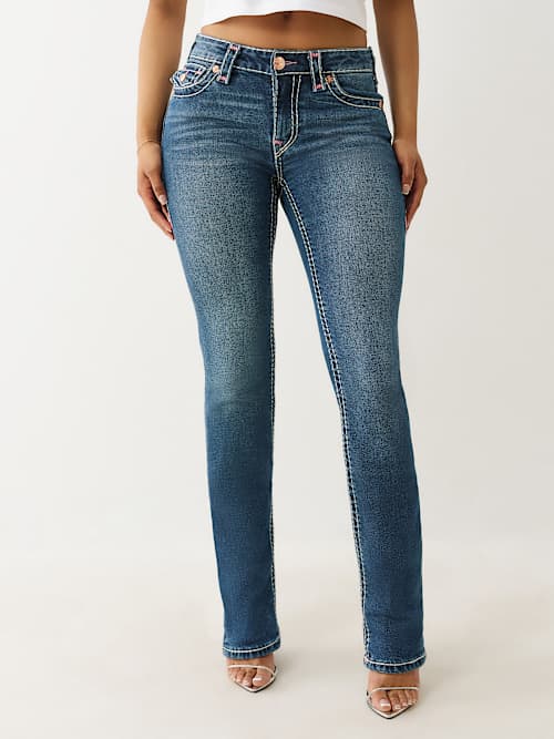 BILLIE CRYSTAL HORSESHOE SUPER T STRAIGHT JEAN
