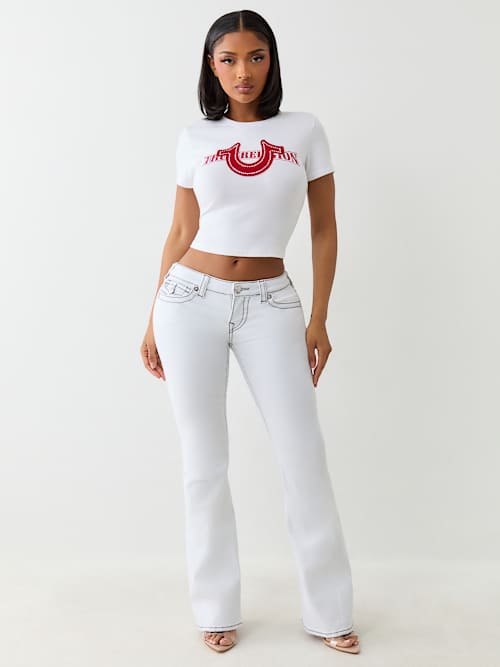 JOEY LOW RISE BIG T FLARE JEAN