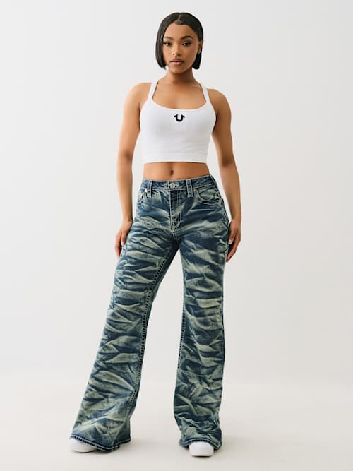 KATRINA HIGH RISE CRINKLE WASH RELAXED FLARE JEAN