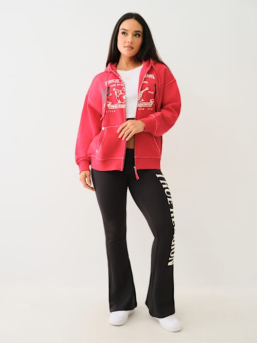 SUDADERA CON CAPUCHA AMPLIA CON CIERRE RETRO BIG T