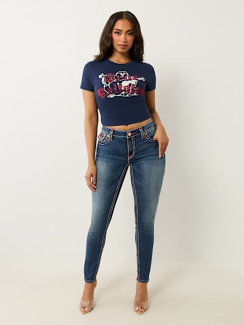 CAMISETA PEQUEÑA CON LOGOTIPO DE BUDA CRISTAL