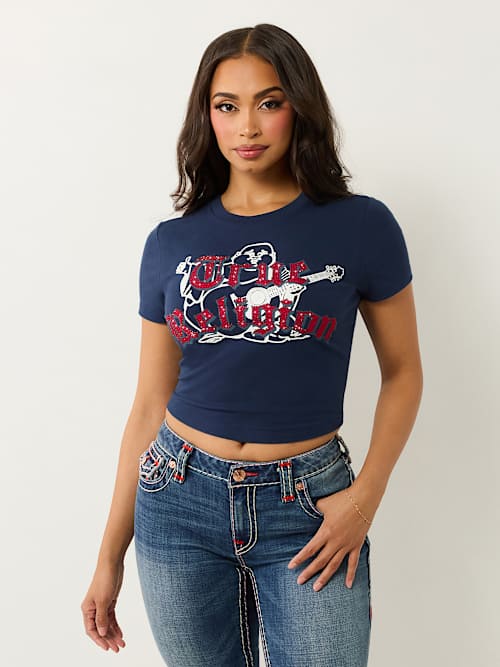 CAMISETA PEQUEÑA CON LOGOTIPO DE BUDA CRISTAL