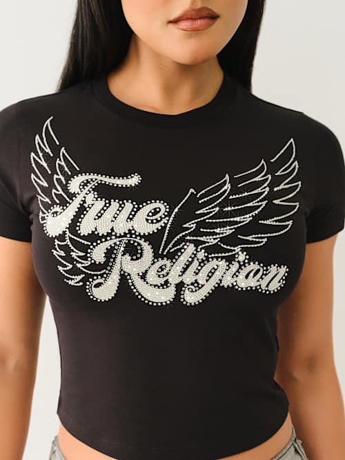 CRYSTAL WING BABY TEE