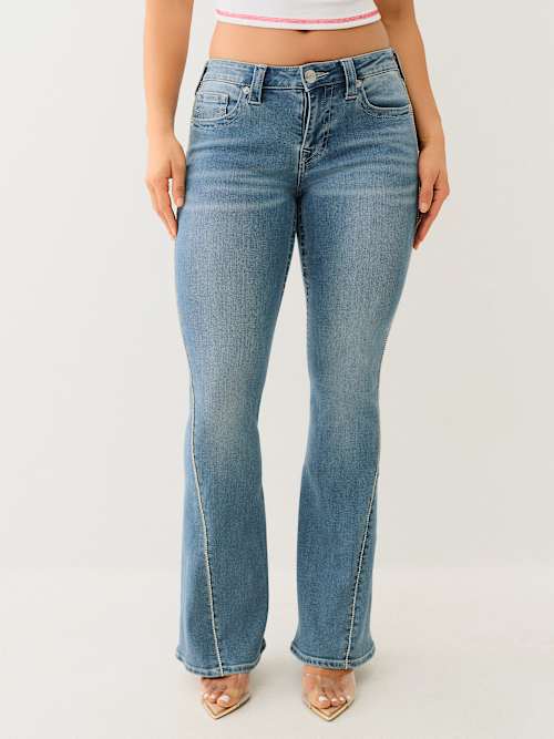 ДЖИНСЫ С РАСКЛЕШЕННЫМ НИЗОМ СРЕДНЕЙ ПОСАДКИ JOEY CRYSTAL