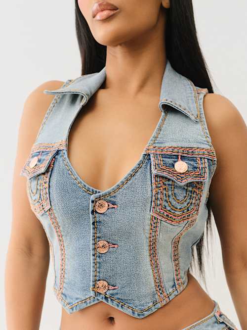 ДЖИНСОВЫЙ ЖИЛЕТ SUPER QT