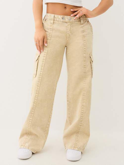 BOBBI LOW RISE BIG T RELAXED CARGO PANT