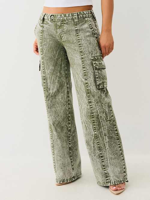 BOBBI LOW RISE BIG T RELAXED CARGO PANT