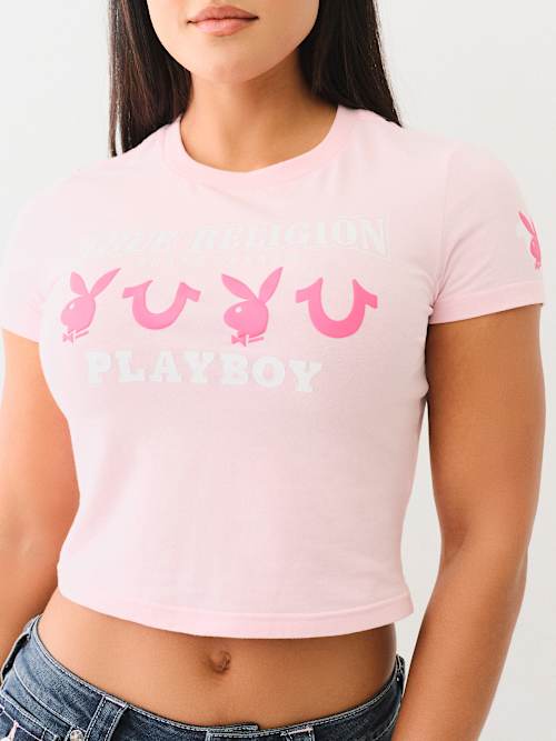 PLAYBOY X TRUE RELIGION BABY TEE