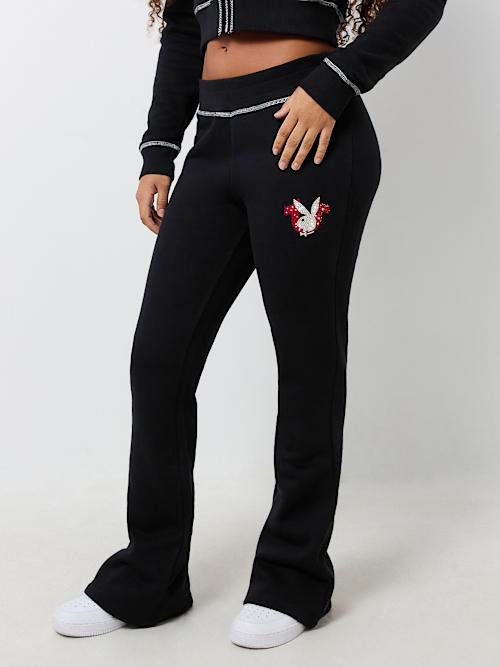 TRUE RELIGION X PLAYBOY CRYSTAL BOOTCUT SWEAT PANT