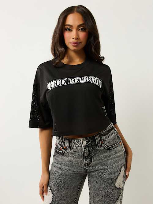 MESH BOXY JERSEY TEE
